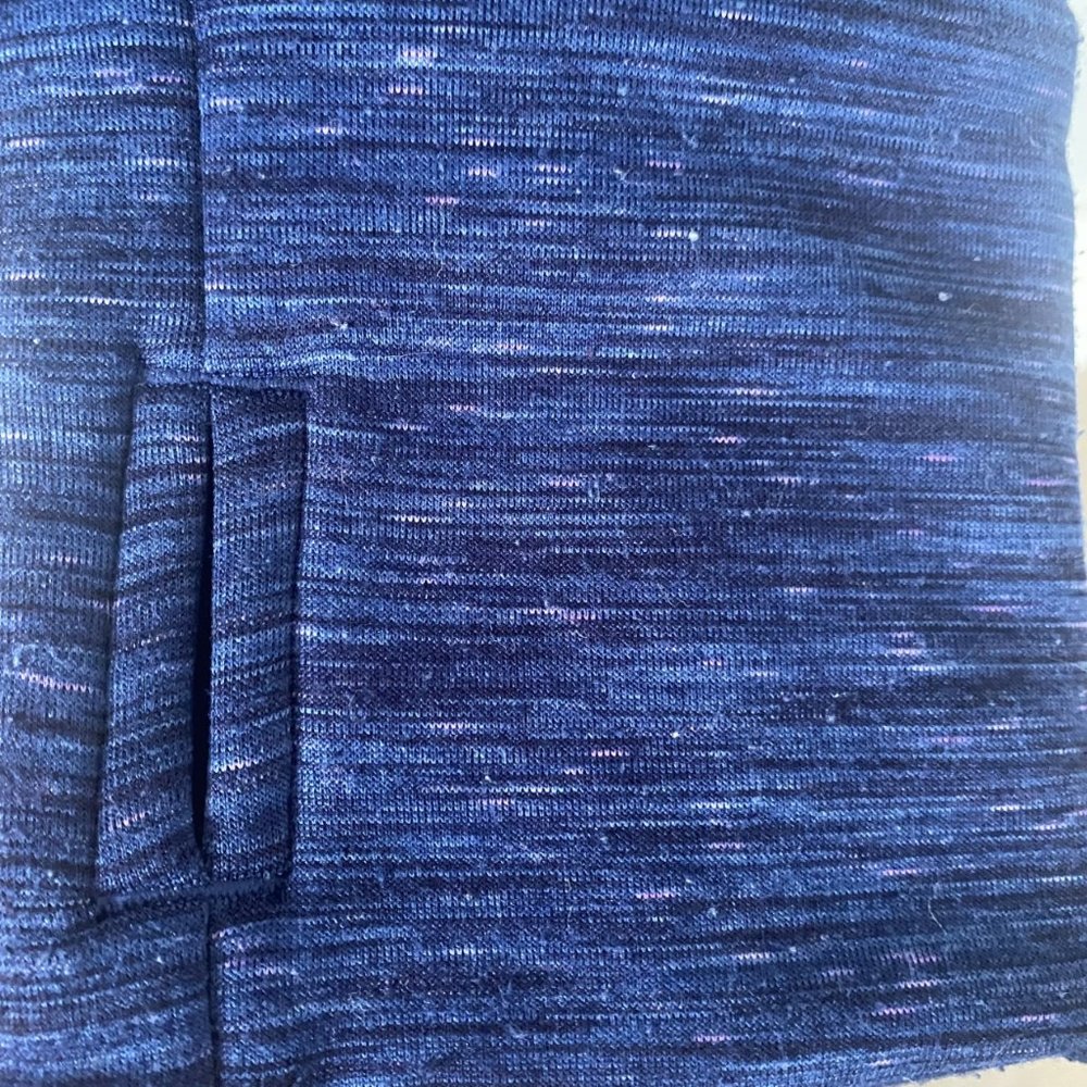 Gap Fit Starry Night Blue Spacedye Pullover Hoodie Size L /Reflective Hem - Picture 10 of 12